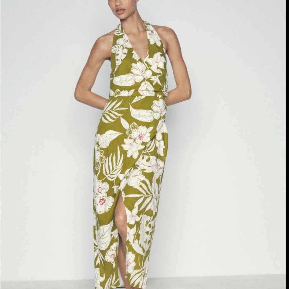 Floral Halter Maxi Dress